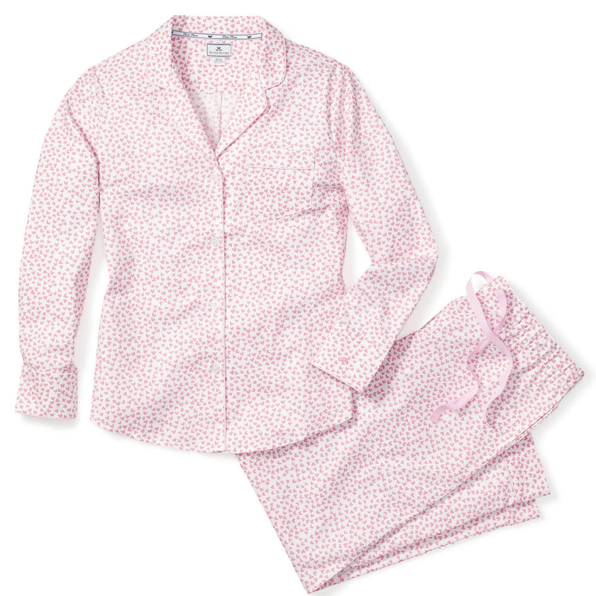 Women's Twill Pajama Set in Sweethearts