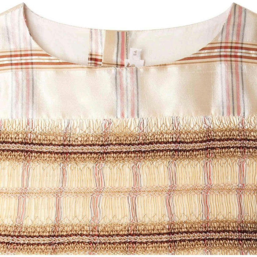 BONPOINT Duchesse Party Dress - Carreaux Ecru