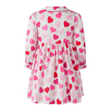 Scatter Heart Button Front Dress