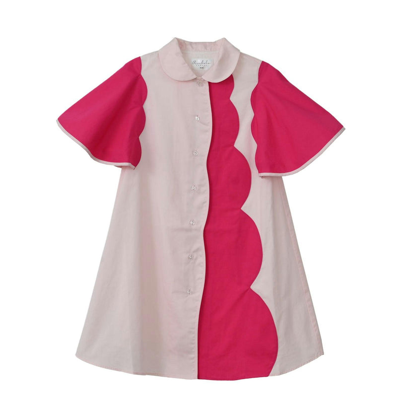 Lulu dress (blush pink/hot pink)