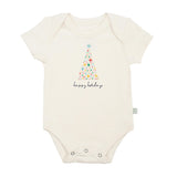 graphic bodysuit | happy holidays tree