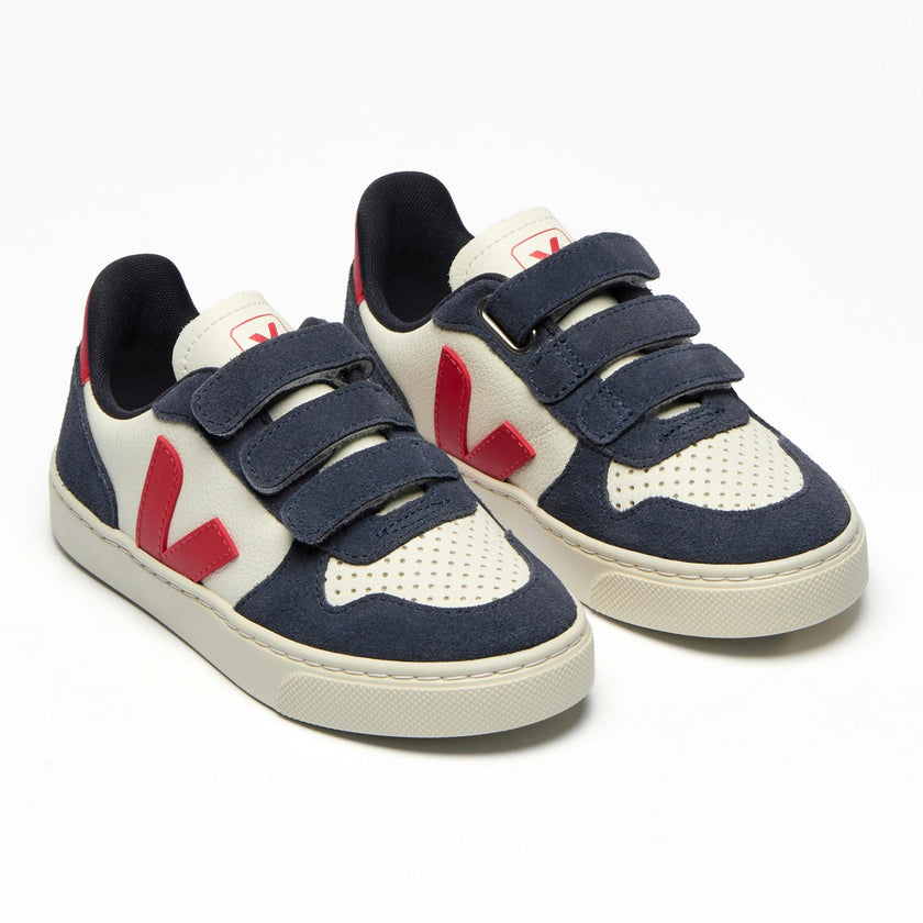 VEJA V-10 Chromefree Leather Sneakers - Nautical
