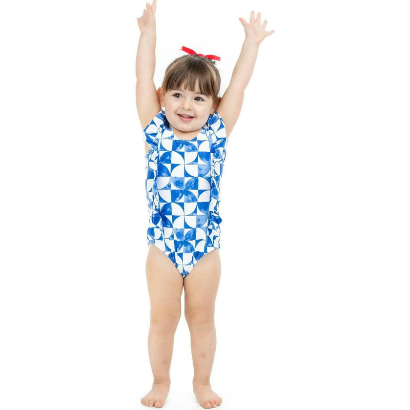 The Greece - Girls Ruffle One Piece UPF 50+