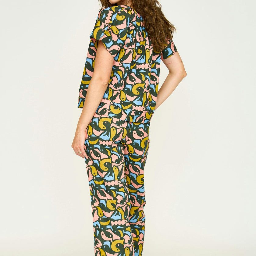 Pajama Pant Set in Guppy
