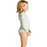 Girls Sea Marsh Floral Rashguard One Piece