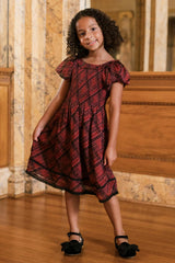 Mini Annalise Dress in Garnet Tinsel Plaid