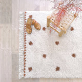 Wooly Fringed Rectangular Rug