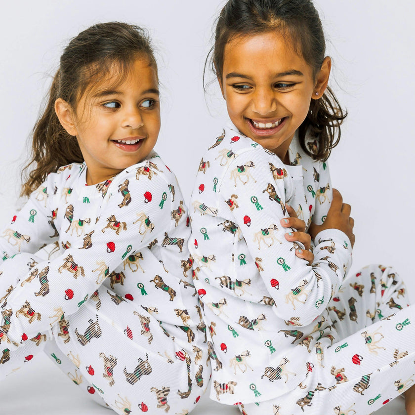 The Organic Long Sleeve Pajama Set [Riding Ponies]