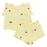 Baby Girls Roey 2-PC Set - Watermelon Embroidery