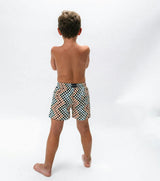 boy swim shorts checkers