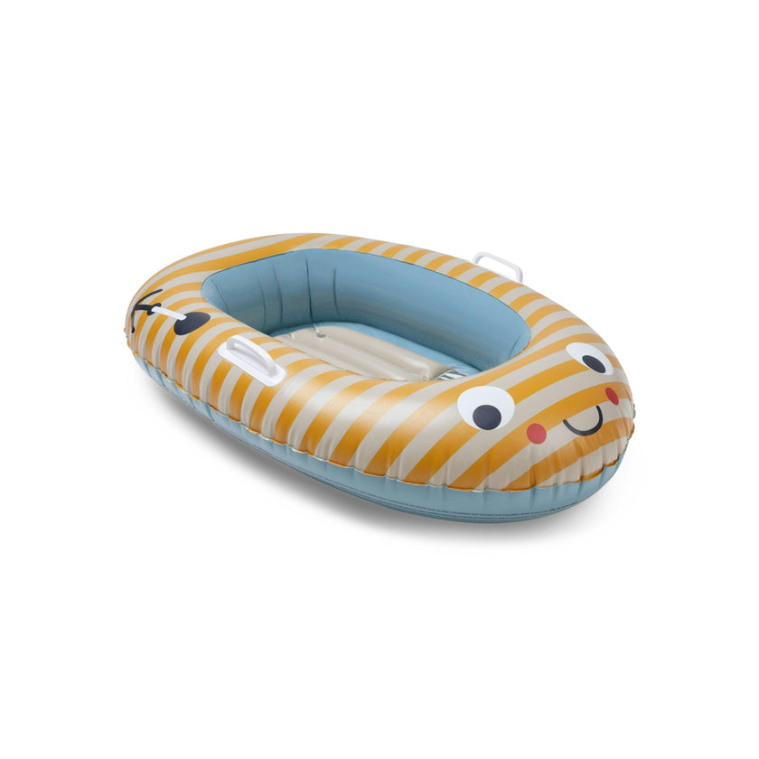 Float Boat - Yellow/White Stripes