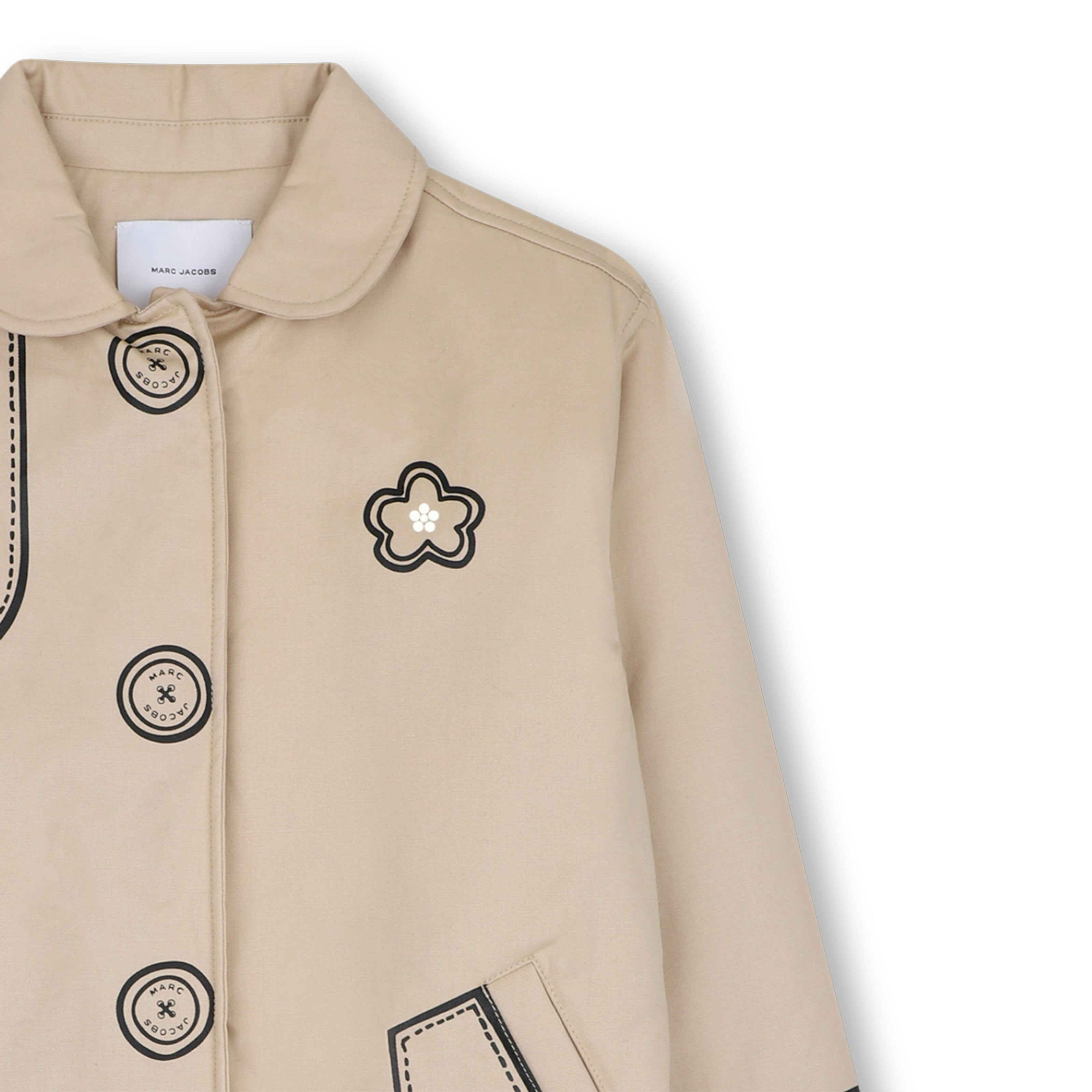 Beige Trompe‑l’Oeil Trench Coat
