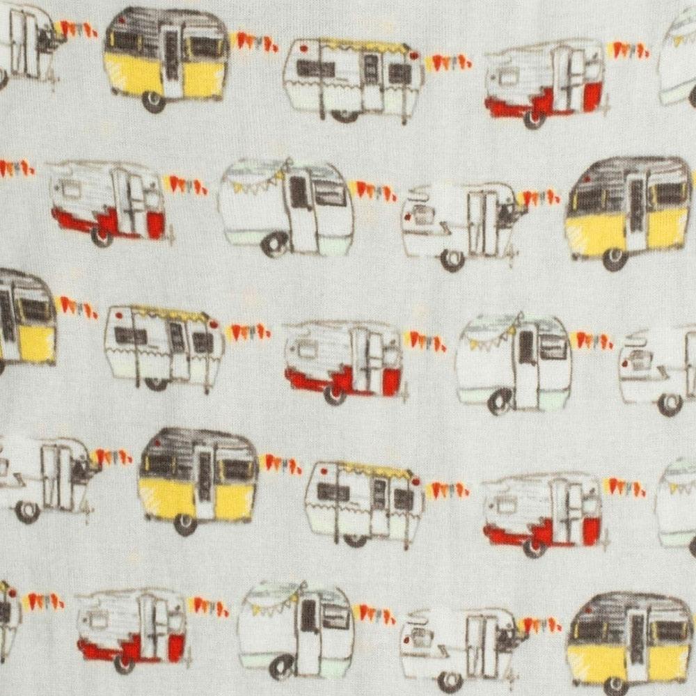 Vintage Trailers Organic Cotton Muslin Fitted Crib Sheet