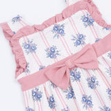 Stripe Dot Roses - Bow Playsuit