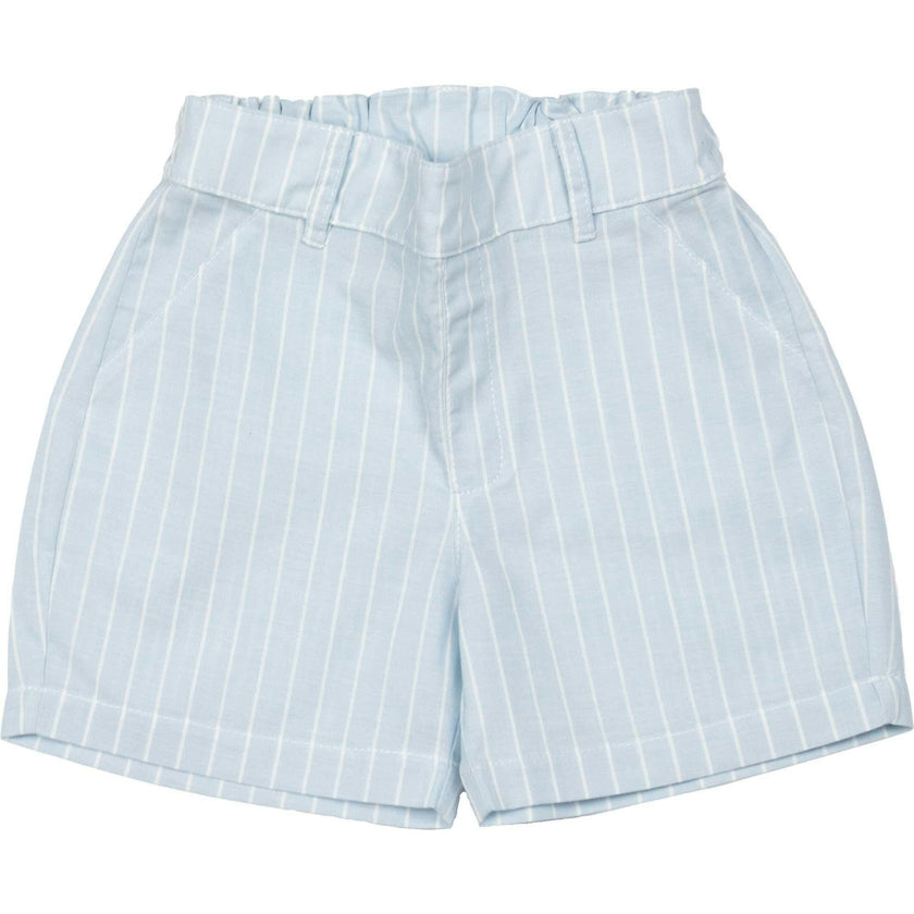 Linen Shorts - Lt.Blue Striped