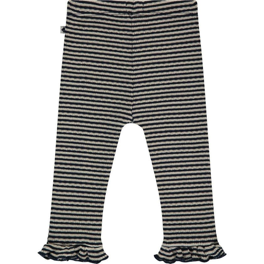 Striped Ruffle Leggings