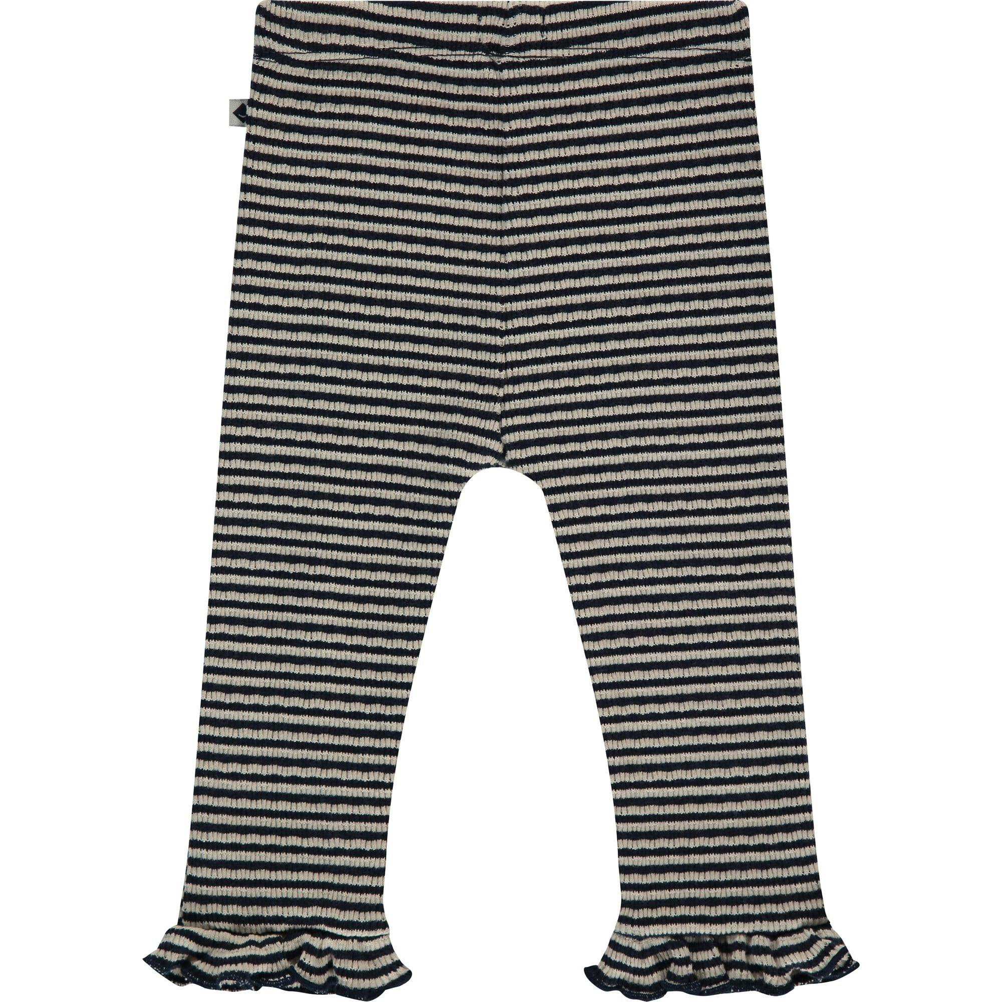 Striped Ruffle Leggings