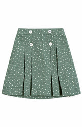 Girl Pleated Skirt Polka Dot Kilt