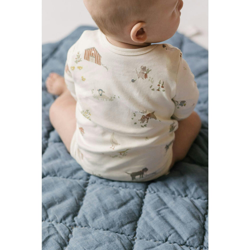 Lap Shoulder One-Piece, Natural