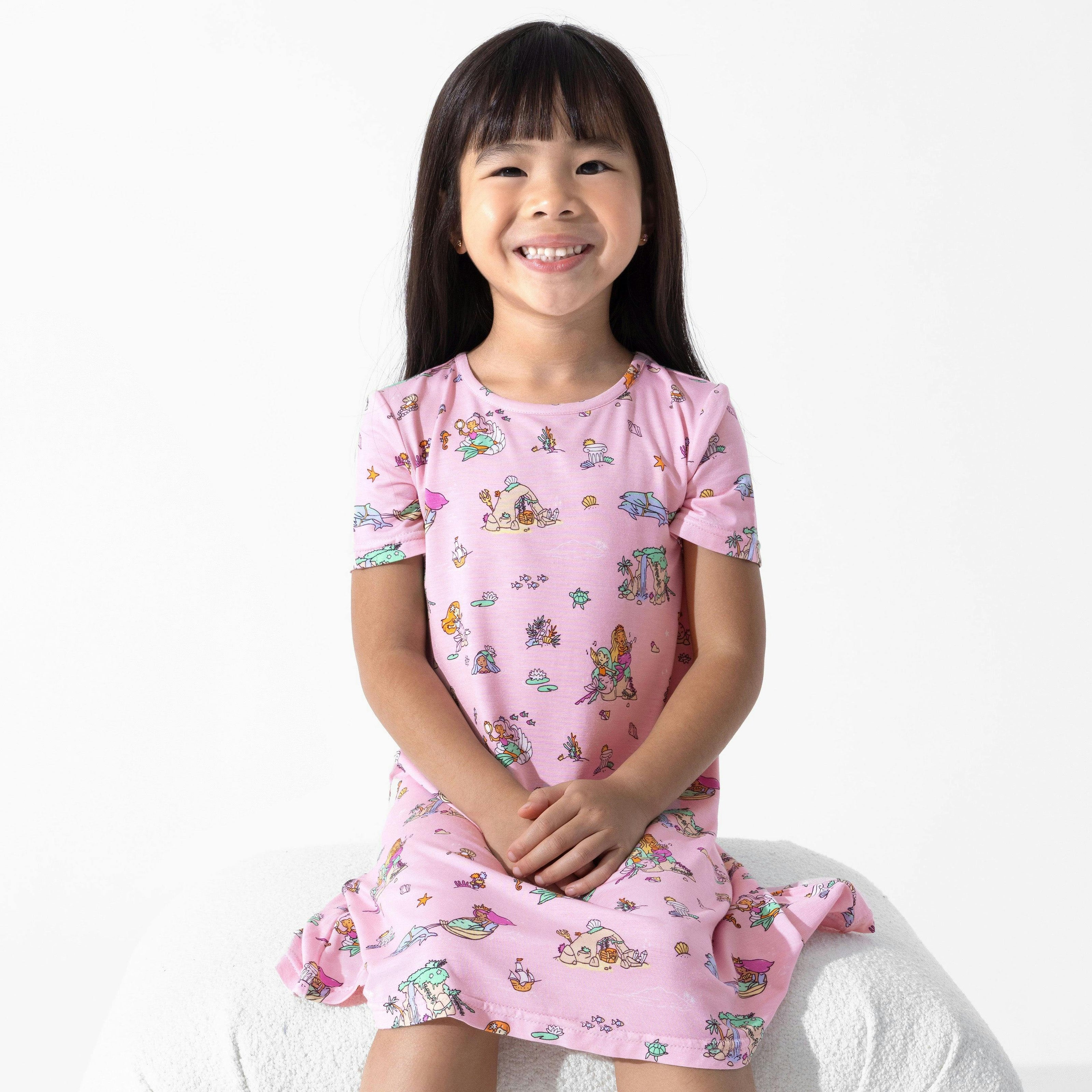 Mermaid Lagoon Girls' Short Sleeve Dress
