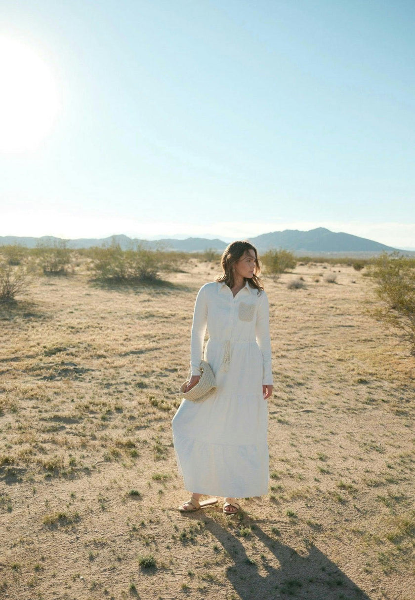 LINEN TASSEL DRESS