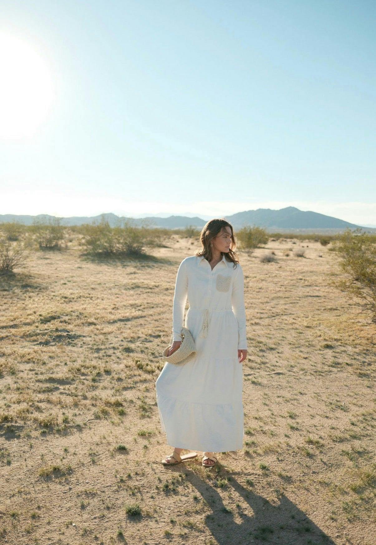 LINEN TASSEL DRESS