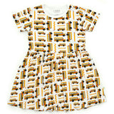 Stretchy Short Sleeve Twirl Dress