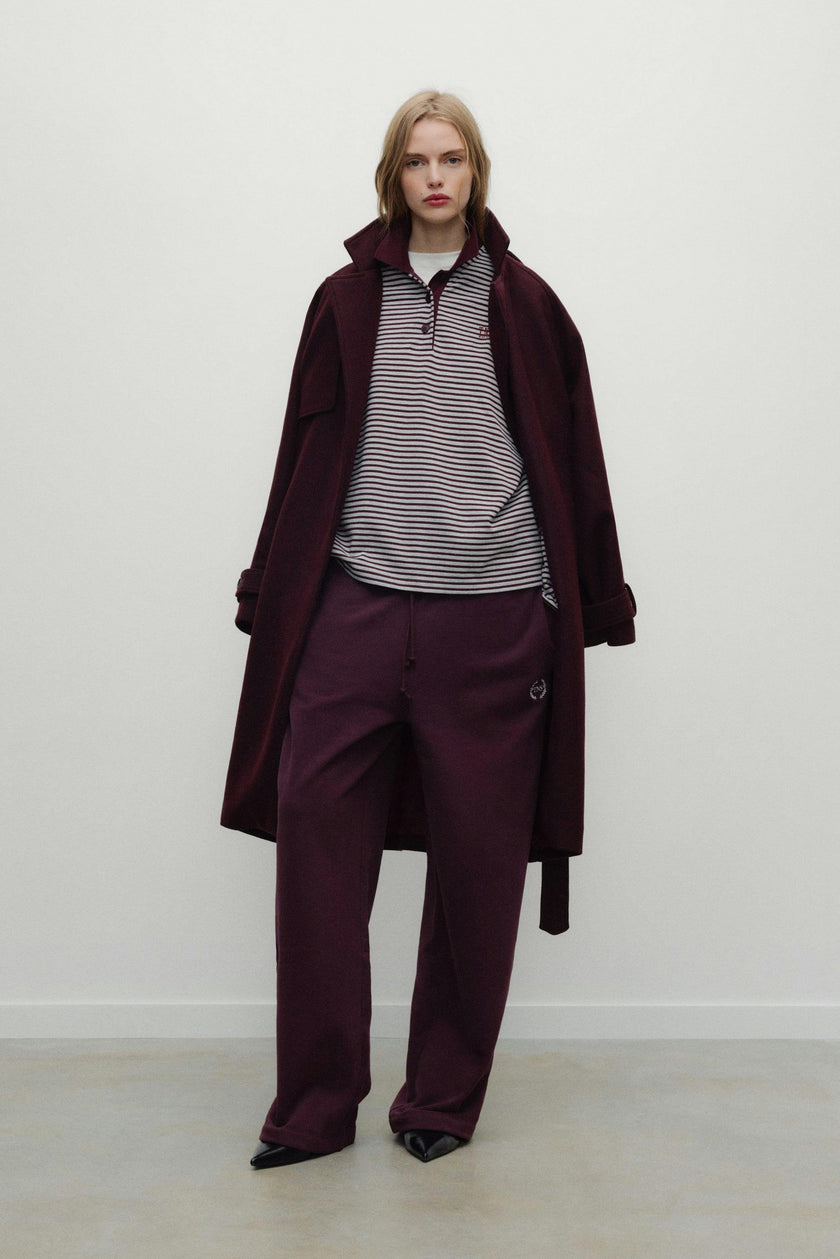 Ona Woman Polo Winetesting Stripe