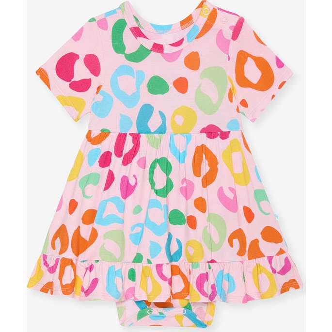 Luella Ruffled Twirl Bodysuit Dress