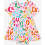 Luella Ruffled Twirl Bodysuit Dress