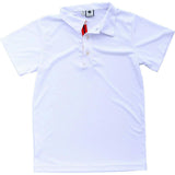 Boys Knit Performance Polo, White