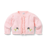 Baby Dog Ruffle Cardigan, pink