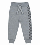 Kids Smile Check French Terry Jogger - Grey
