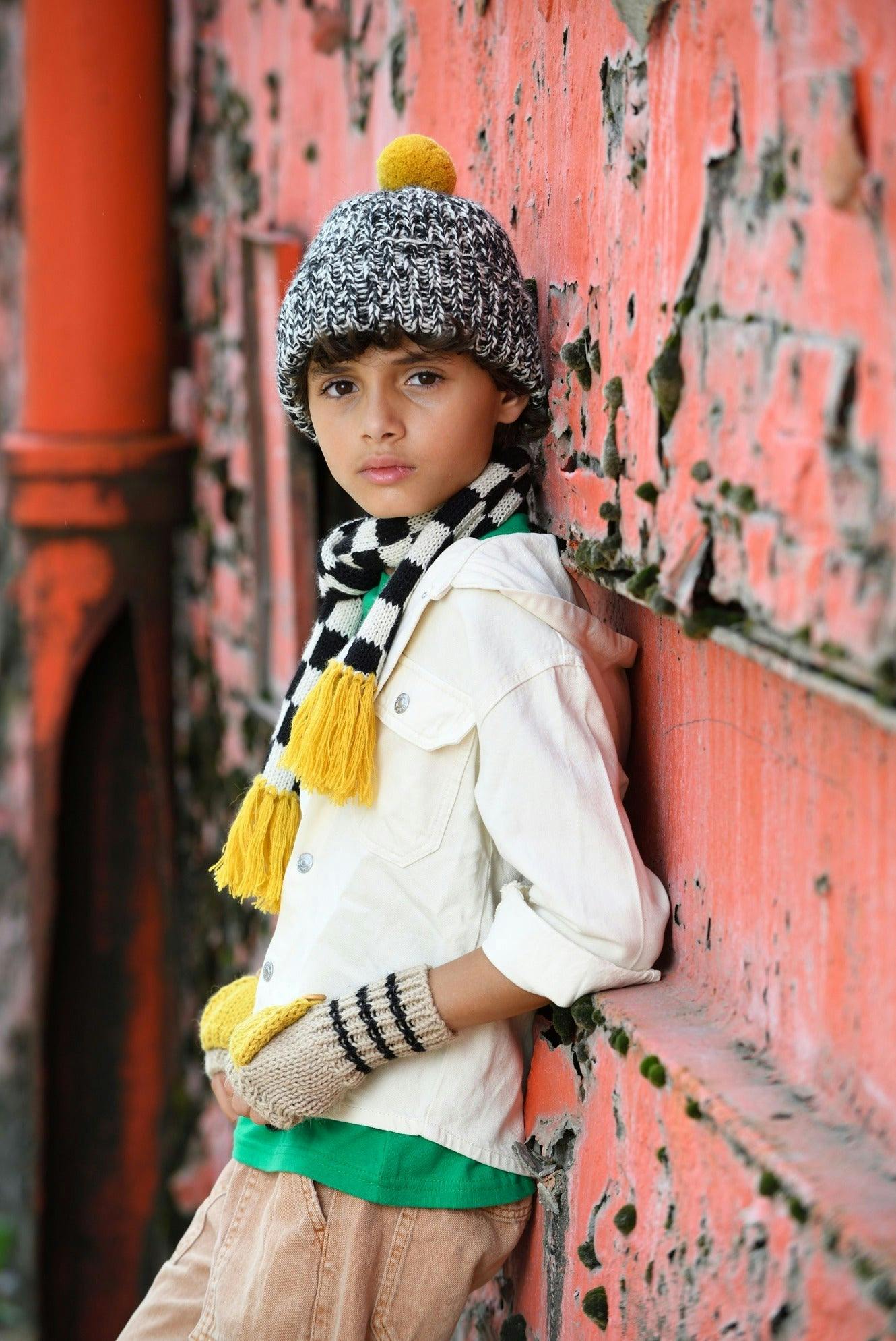 Kids Fingerless Fold-Over Mittens