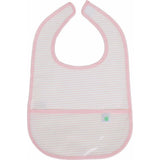 The Wipe It Bib in Pink Stripe
