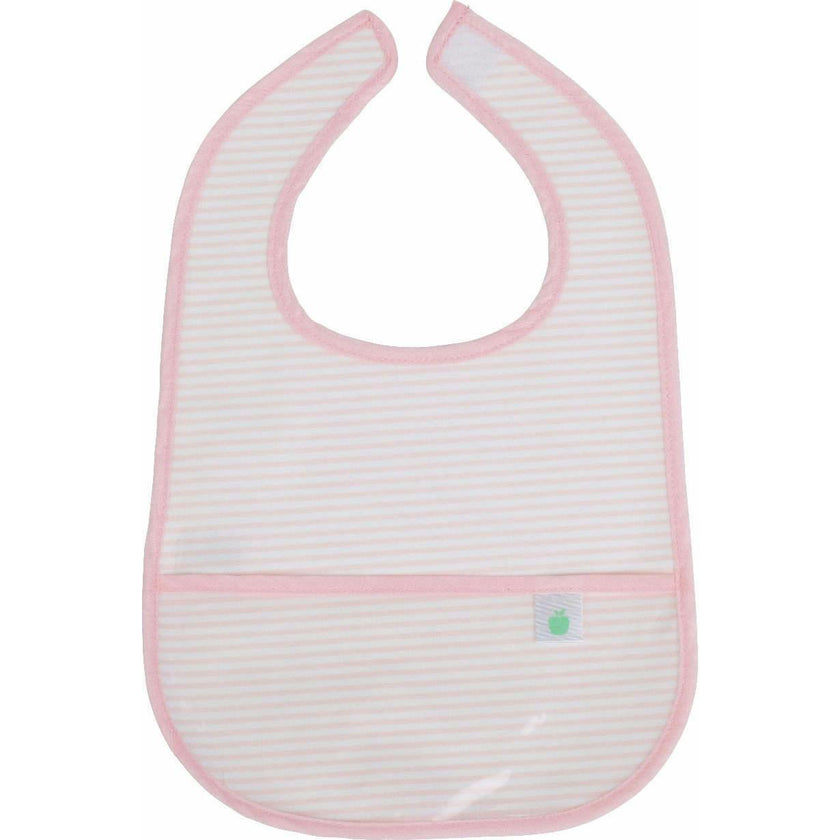 The Wipe It Bib in Pink Stripe