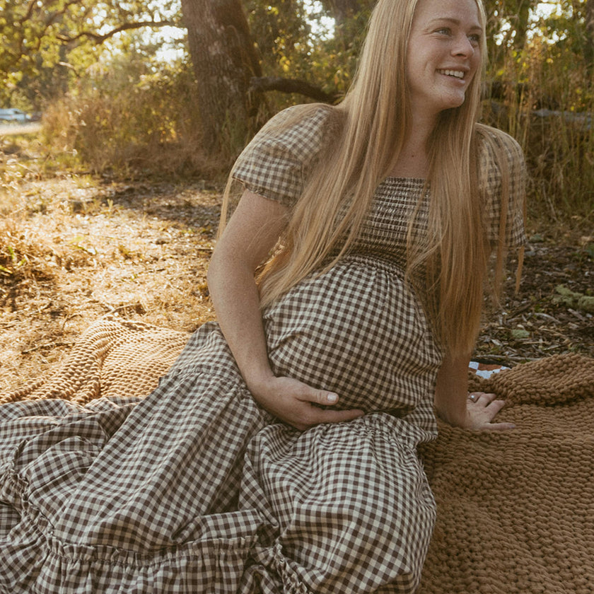Organic Smocked Tiered Dress