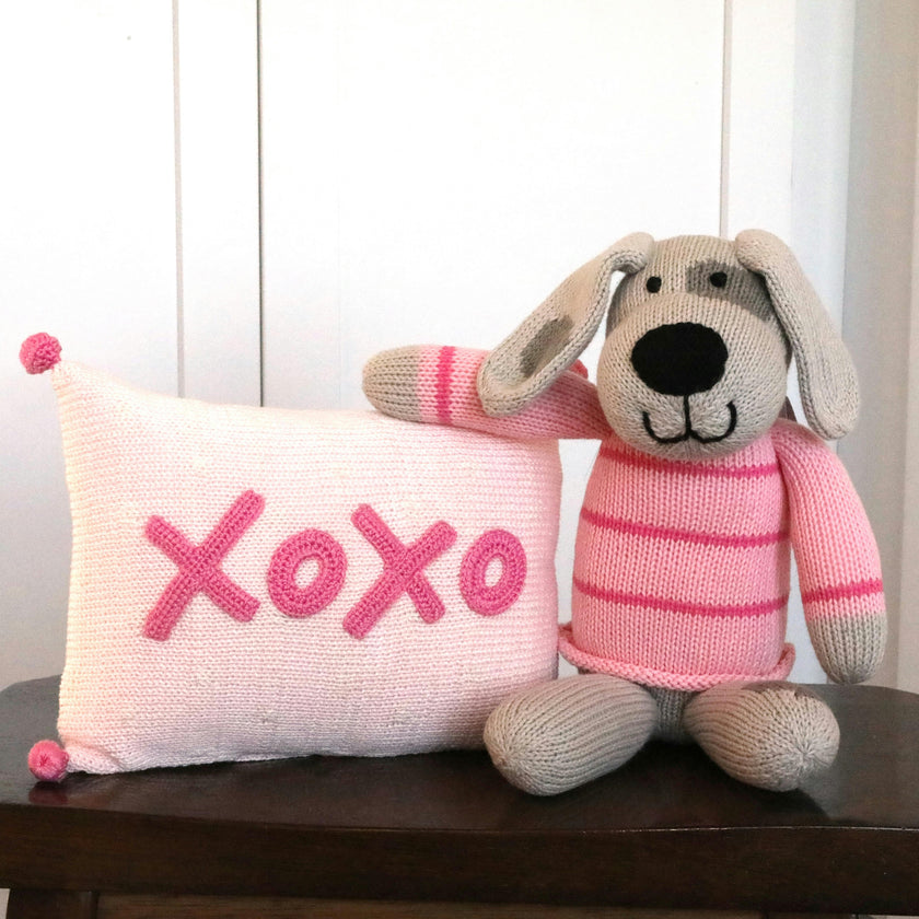 Valentine Puppy Plush, Pink