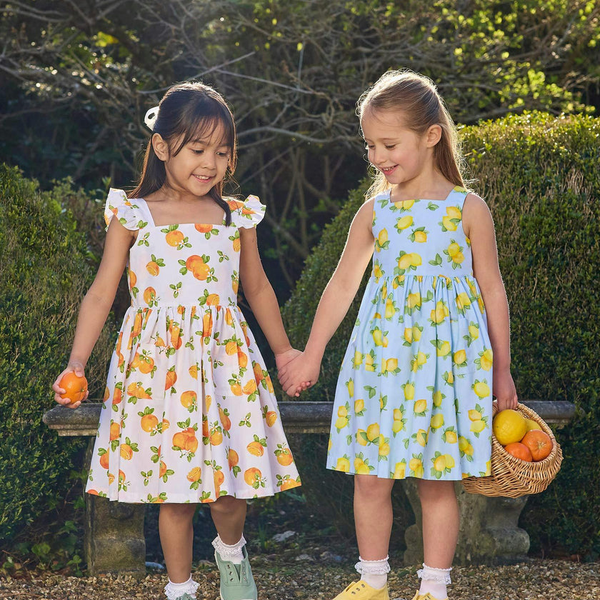 Adelina Summer Dress in Oranges