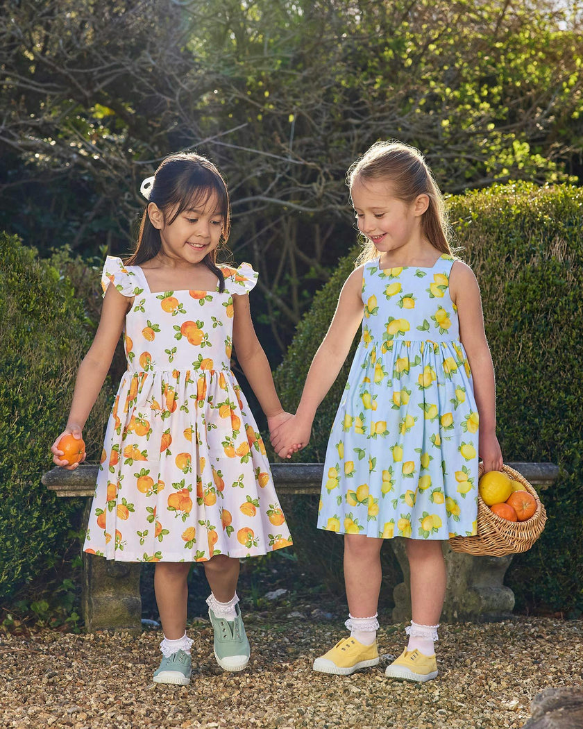 Adelina Summer Dress in Oranges