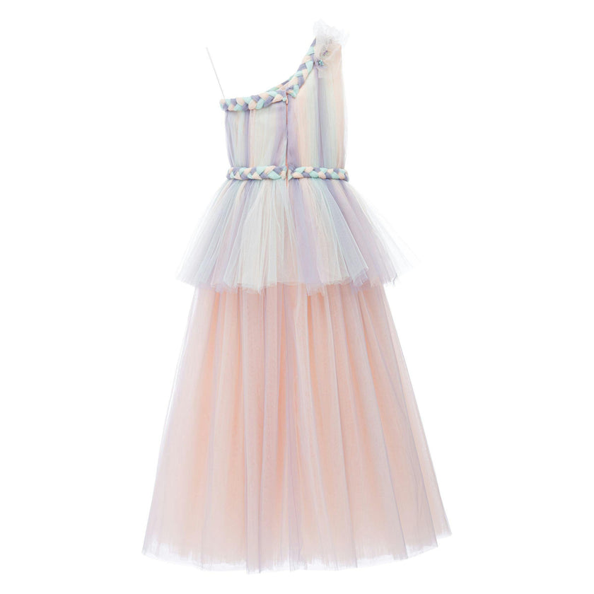 Multicolor Apollo Iridescent Tulle Gown
