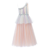 Multicolor Apollo Iridescent Tulle Gown