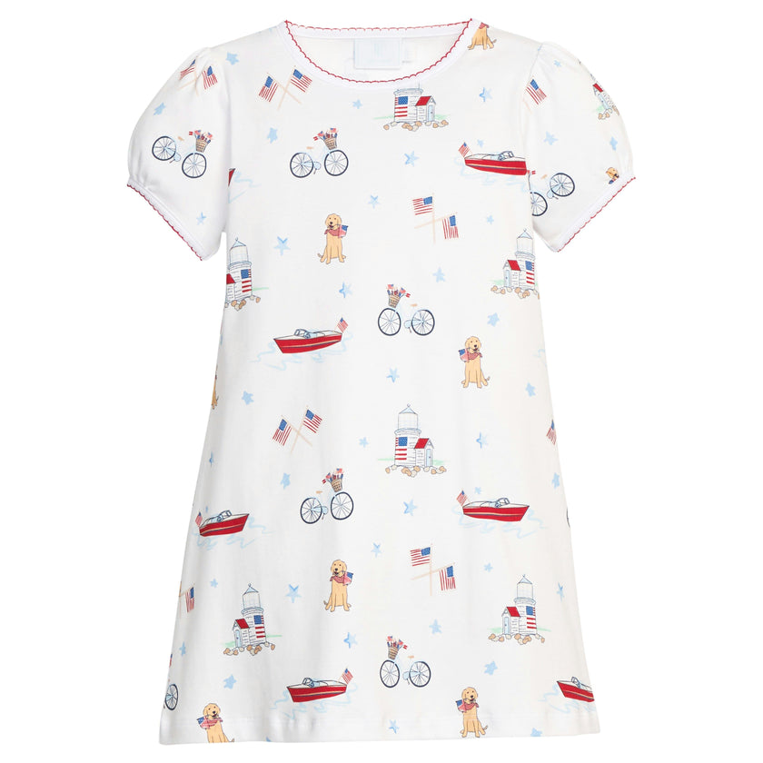 Printed T-Shirt Dress - Coastal Summer