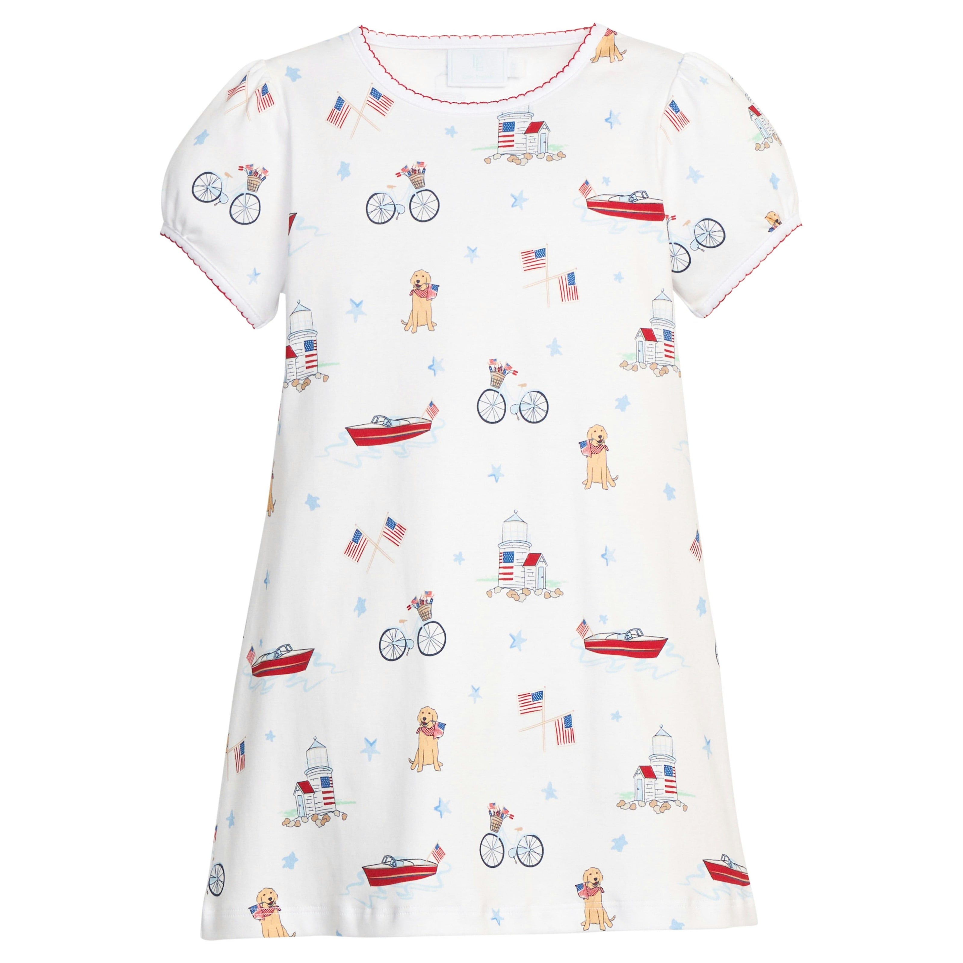 Printed T-Shirt Dress - Coastal Summer