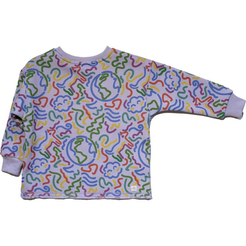 Riley Printed Long Sleeve Fleece Top