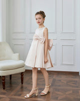 Pink Melinda Pearl Double Bow Dress