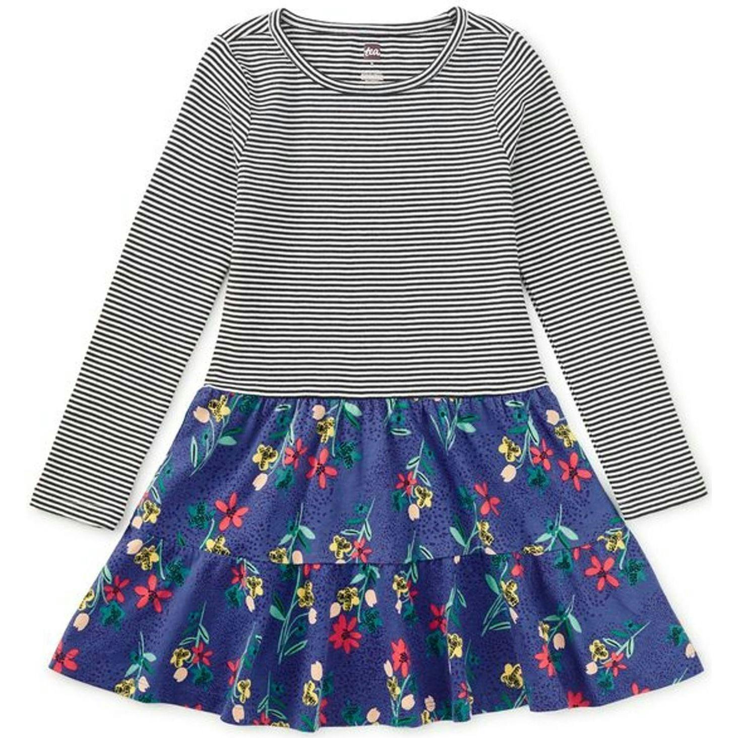 Tiered Skirted Twirl Dress, Green