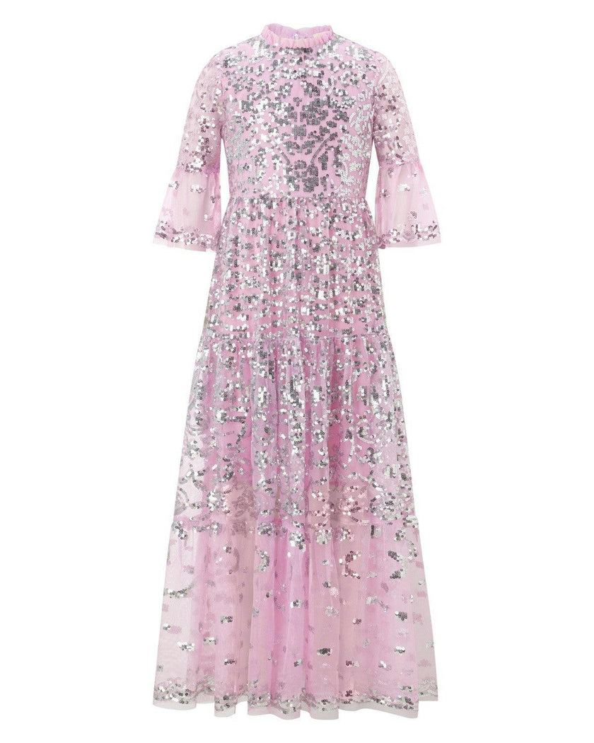 Tabitha Sequin Maxi Dress, Bubblegum Pink