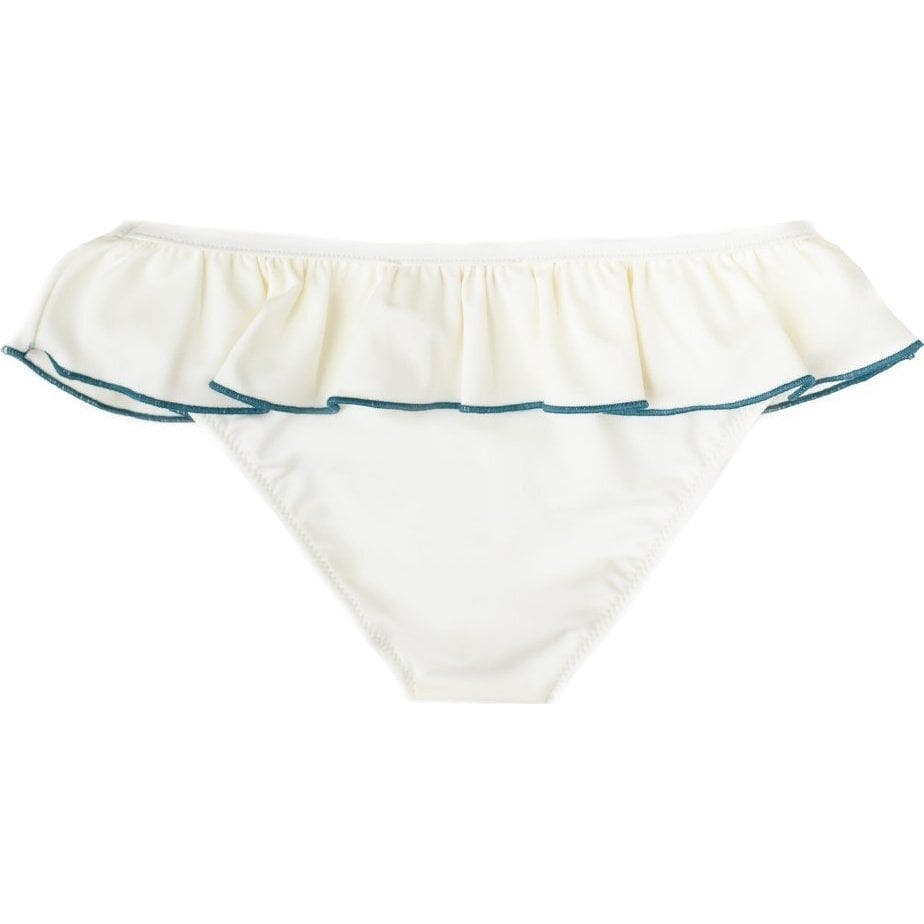 Anna Swim pants in Ivory & Teal