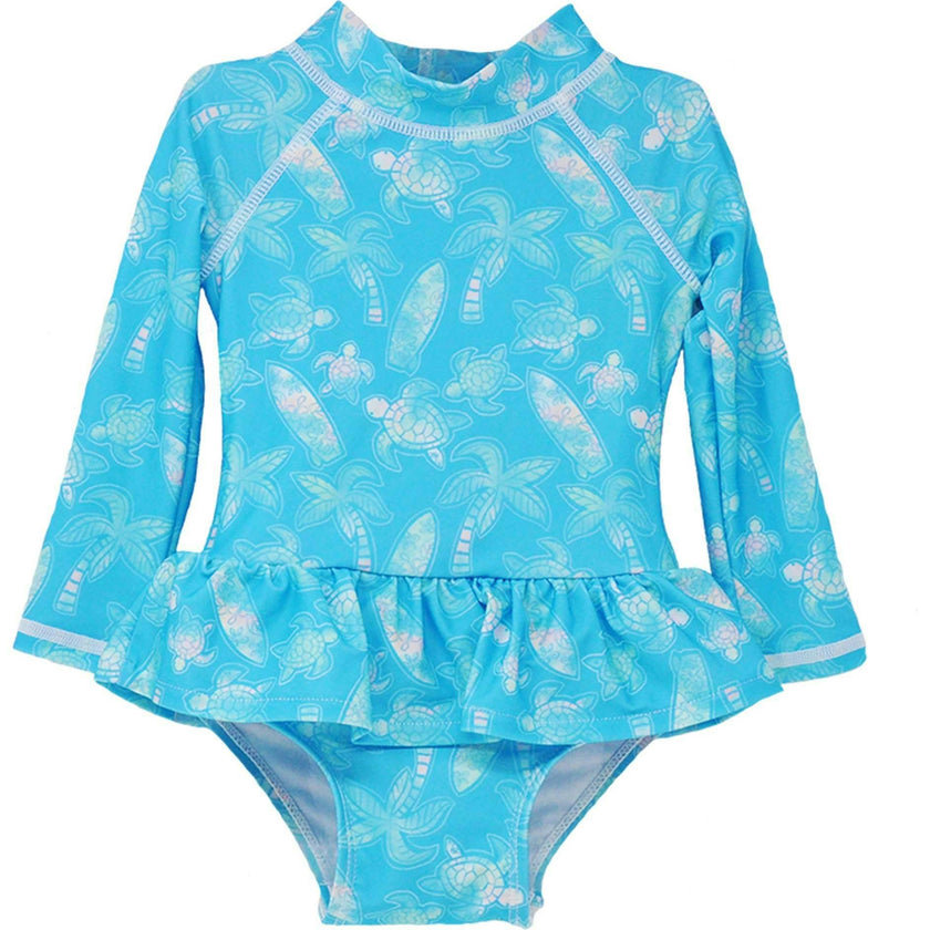 UPF 50+ Alissa Infant Ruffle Rash Guard Swimsuit - New